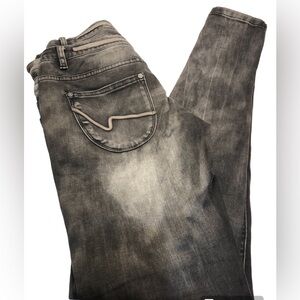 Circle of Trust Black Salt Wash Regular Fit double waist Jeans Size 30